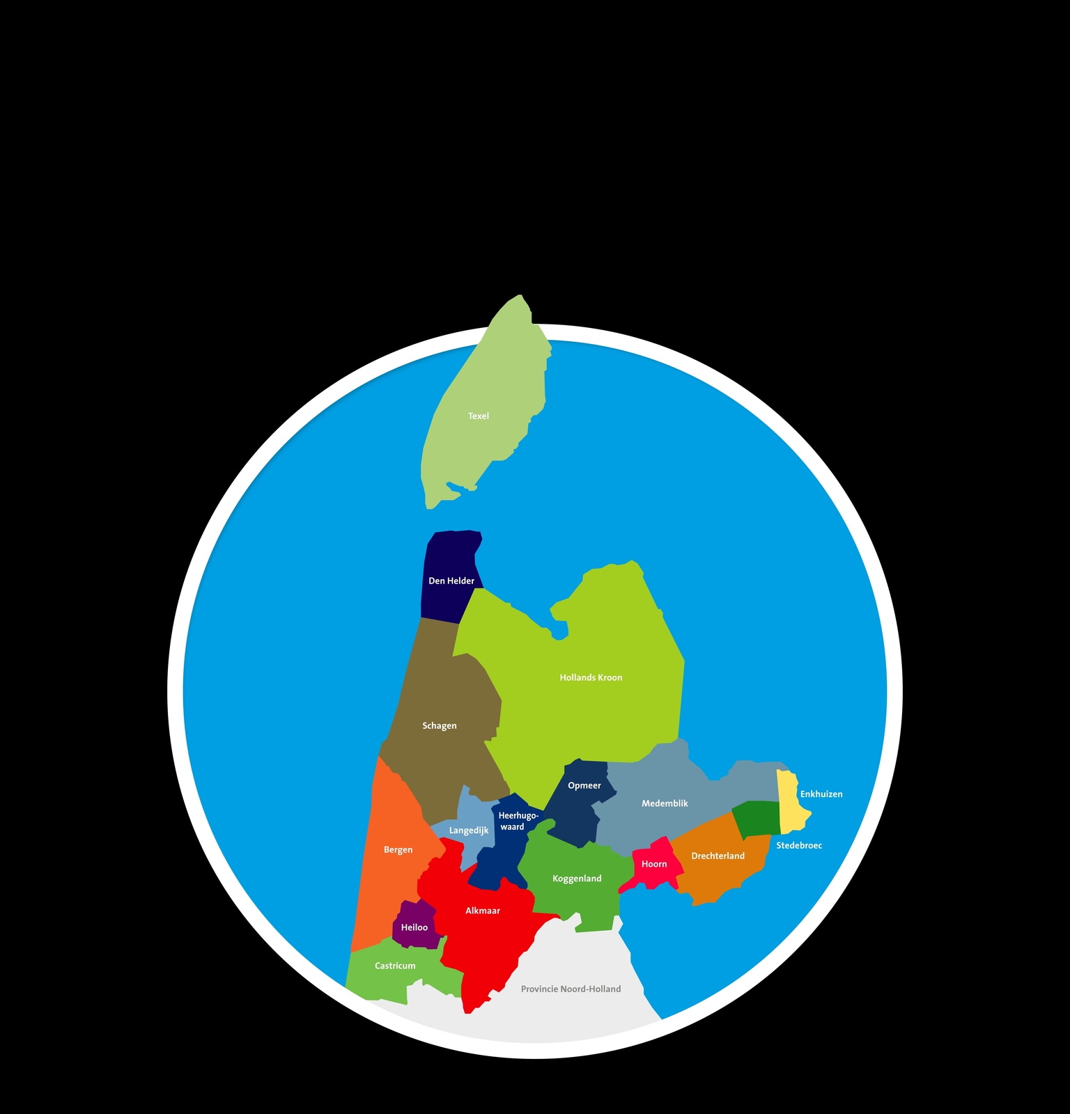 Landkaart RUD NHN uitgesneden